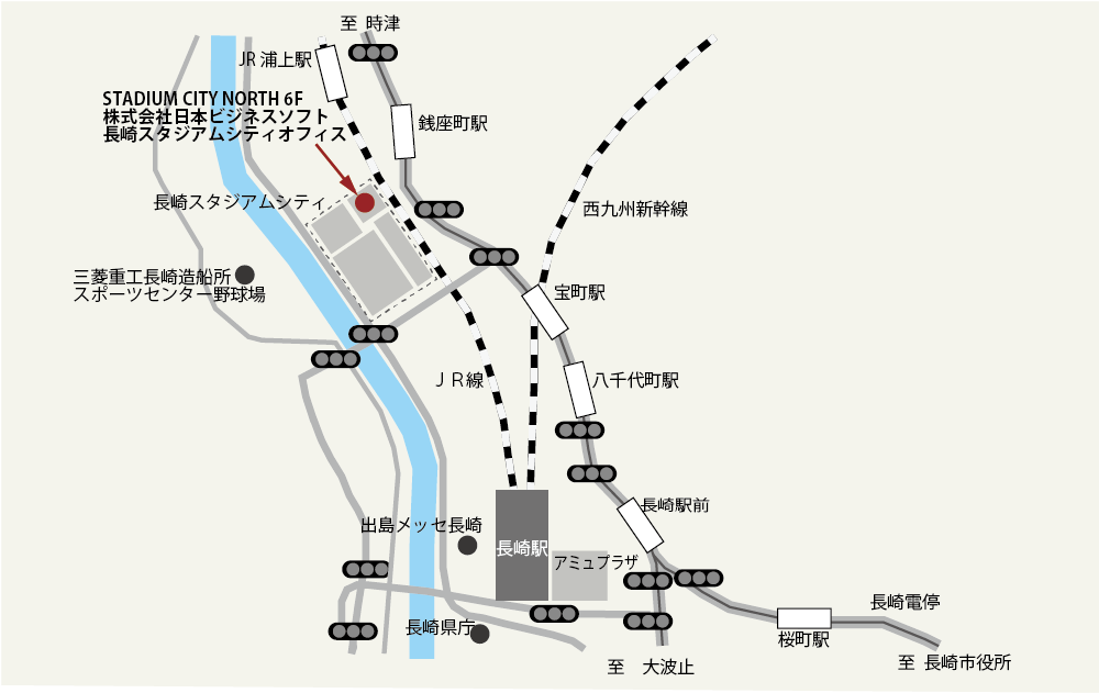 本社の地図